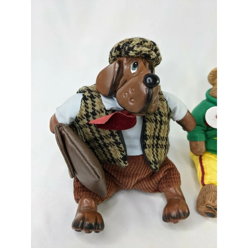 Russ Top Dawg and Mogul Skier Country Folks Figure Plush 7 Inch Lot of 2 Stuffed